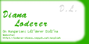 diana loderer business card